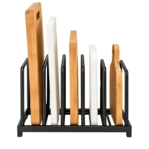 Moexia Kitchen Cutting Board Organizer Rack – Vertical Cabinet Storage Holder